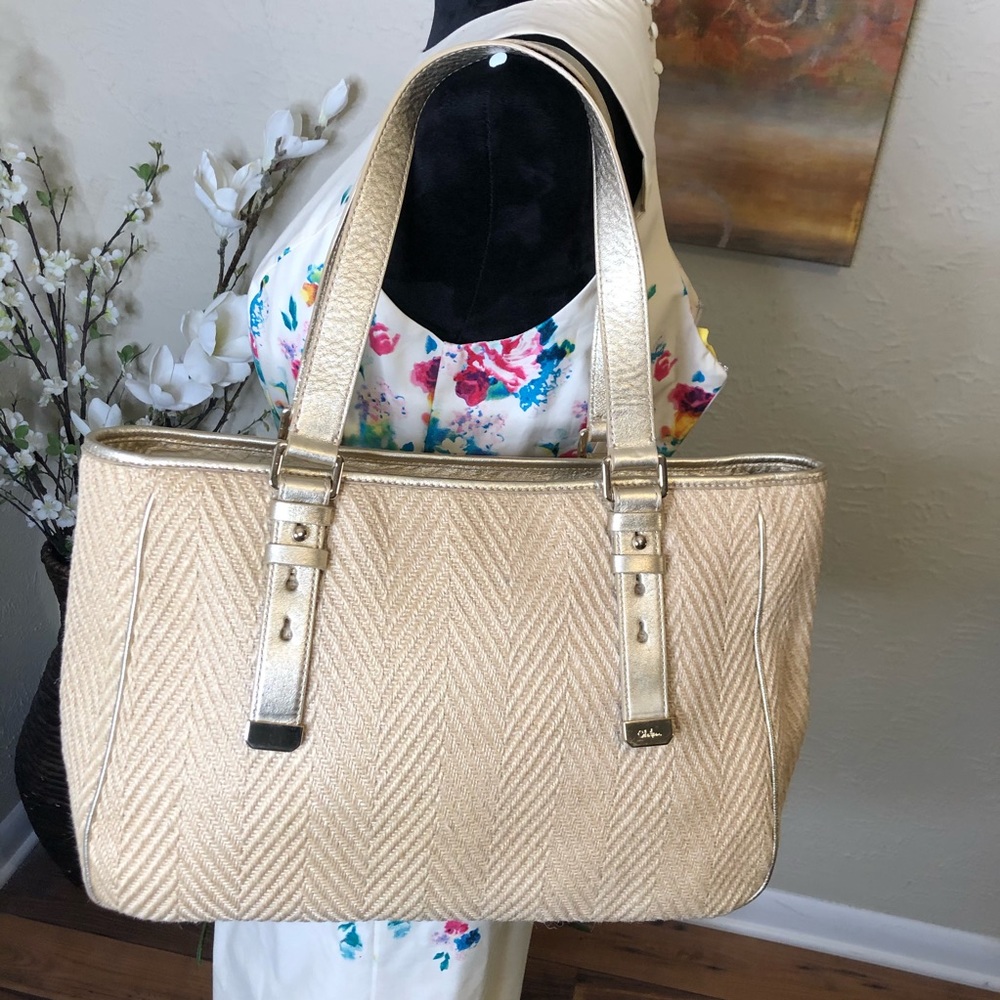 Cole Haan Kendra Soft Straw Patent Leather Bag